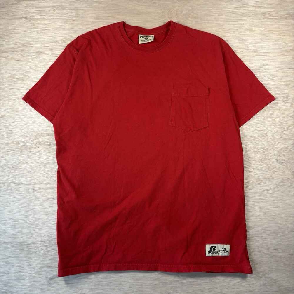 Russell Athletic Pro Cotton Short Sleeve Shirt Men Red, XL